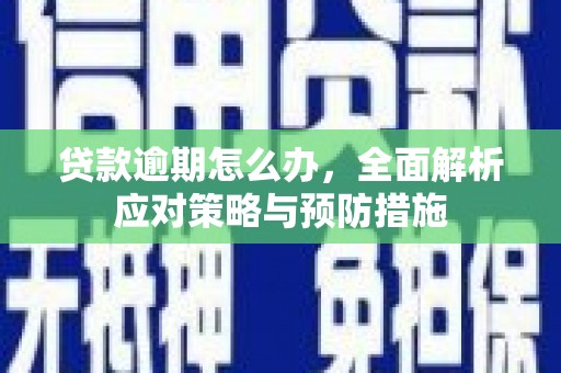 霸州贷款逾期怎么办，全面解析应对策略与预防措施