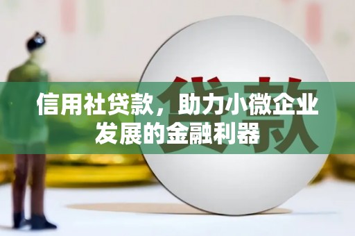 霸州信用社贷款，助力小微企业发展的金融利器