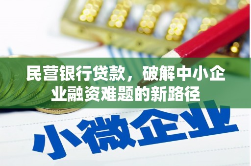 霸州民营银行贷款，破解中小企业融资难题的新路径