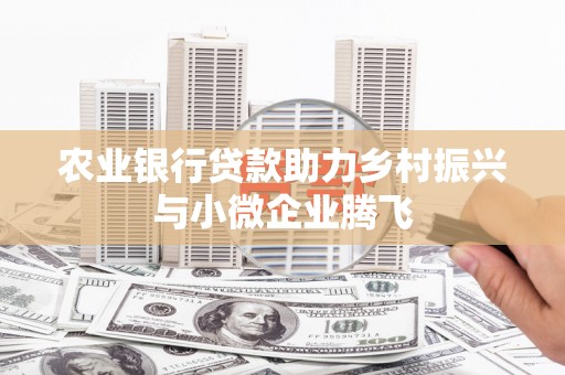 霸州农业银行贷款助力乡村振兴与小微企业腾飞